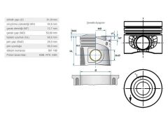 PİSTON 81,01MM VAG A3 A4 A5 A6 GO5-6 JET3-4 PAS T5 T6 08-