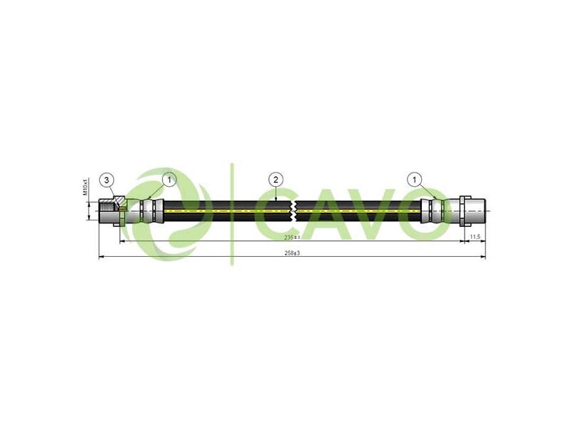 FREN HORTUMU ARKA M.BENZ SPRT 408 412 413 416 95-