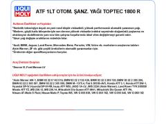 ATF 1LT OTOM. ŞANZ. YAĞ TOPTEC 1800 R