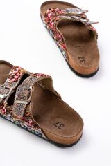 DN-07 Taba Günlük  Taş Aksesuarlı Kadın Terlik