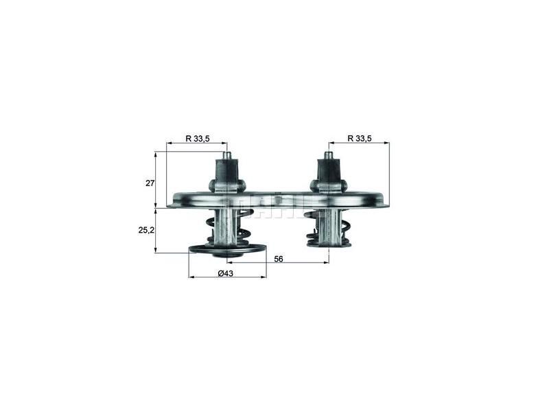 TERMOSTAT 75,75°C LKW SCANIA GI,K,PI,RI,T