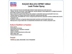 KAÇAK TESPİT SPREYİ 400ml LEAK FİNDER SPRAY