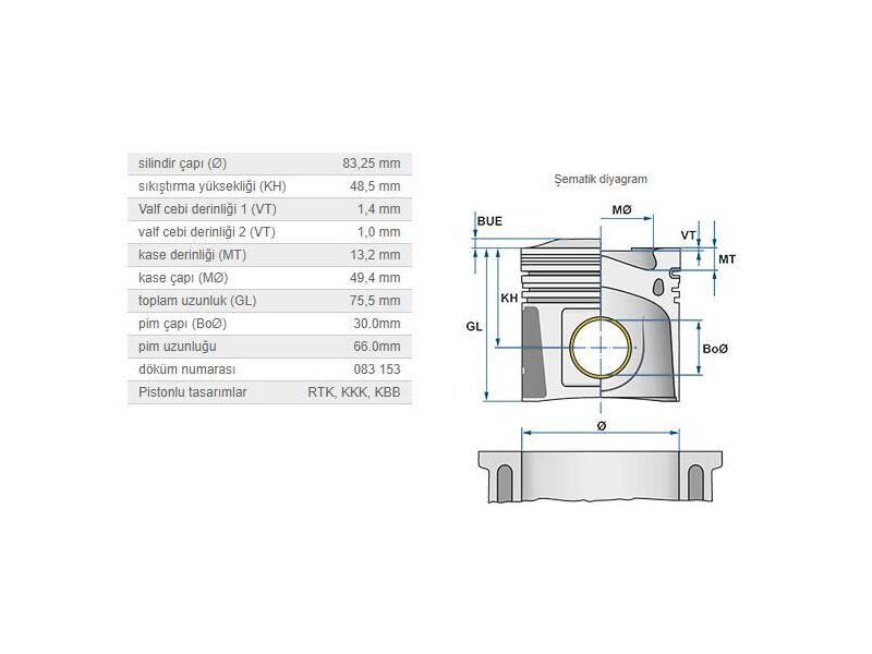 PİSTON 83,25MM M.BENZ OM651 09-