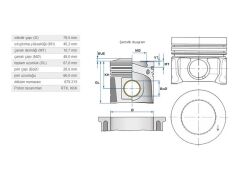 PİSTON 79,50MM VAG A1 A3 CAD3-4 GO5-6 JET3-4 PAS PO5 09-