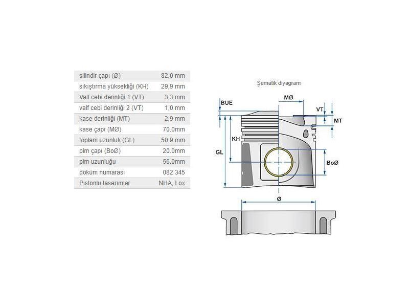 PİSTON 82,00MM M.BENZ M271 02-16