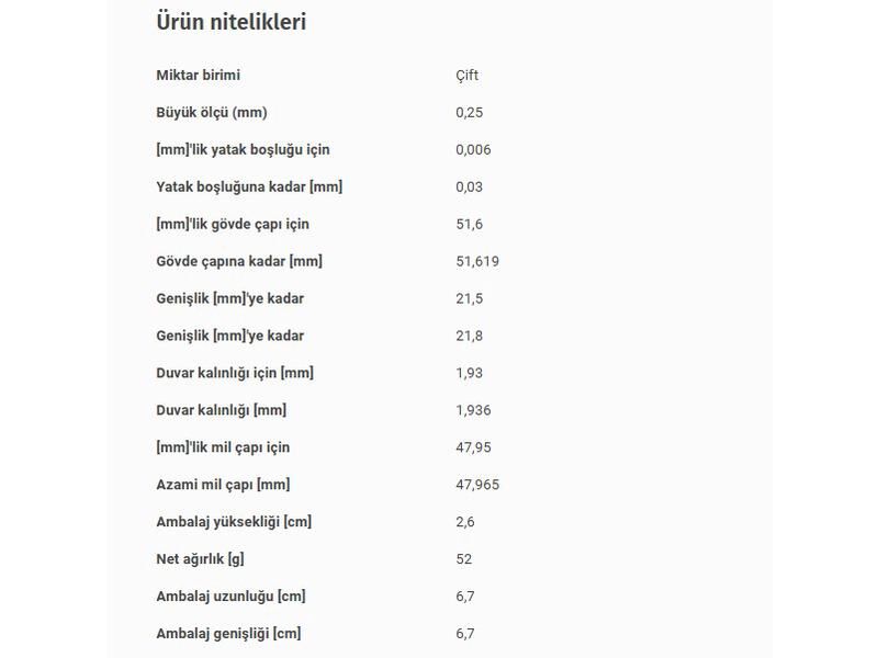 KOL YATAK 0,25 M.BENZ 611 612 646 647 97-16