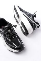 F-329 Siyah Günlük Bağcıklı Beyaz Tabanlı Yazlık Spor Ayakkabı