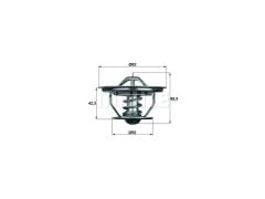 TERMOSTAT 71°C LKW SCANIA 3 SERIES