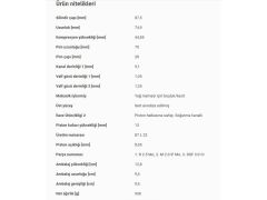 PİSTON 87,50MM M.BENZ 124 201 86-97