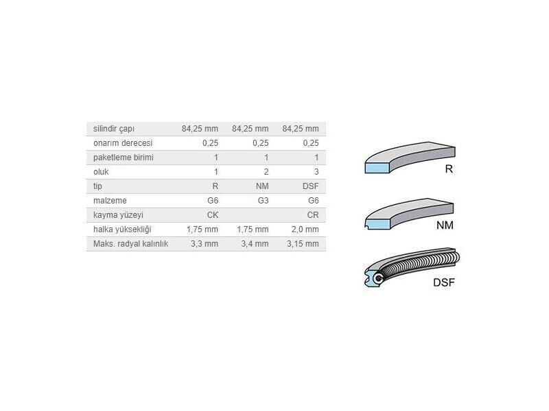 SEGMAN SETİ 84.25MM BMW N47 04-19
