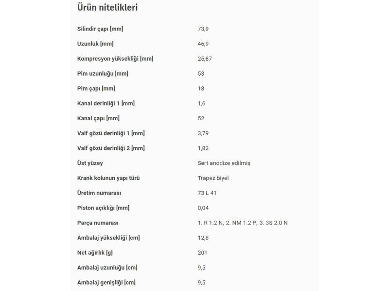PİSTON 73,90MM OPEL AST.H-J COR.D-E 04-20