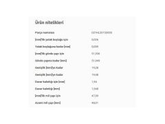 ANA YATAK STD M.BENZ 117 118 156 177 242 246 247 415 12-