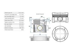 PİSTON 81,51MM VAG A3 A4 BO1 GO3-4 PAS PO3 94-
