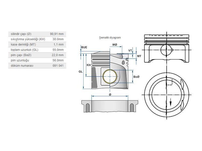 PİSTON 90,91MM M.BENZ M111 95-06