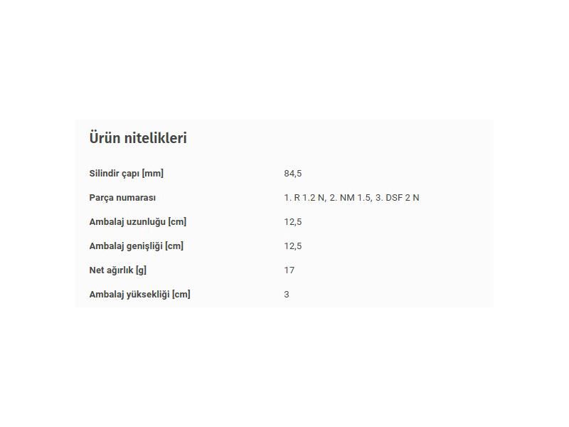 SEGMAN SETİ 84,50MM VAG A4 A5 A6 A7 A8 TOUAREG 10-19