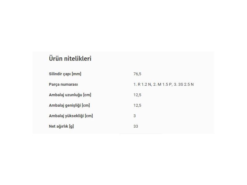 SEGMAN SETİ 76,50MM VAG A3 GO5 JET3 PAS PO4 02-19