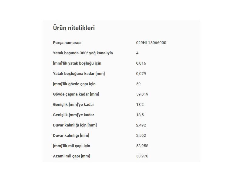 ANA YATAK STD VAG 80 90 100 A4 A6 CAD1-2 GO1-2-3 JET1-2 LT28 LT40 PAS PO3 T3 T4