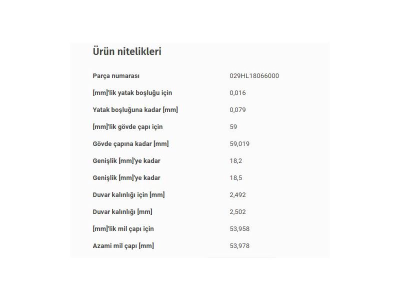 ANA YATAK STD VAG 80 90 A3 A4 A6 BO1 CAD1-2 GO1-2-3-4 PAS PO3-4 T3 T4 95-