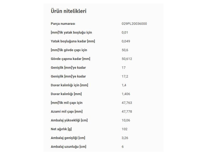 KOL YATAK STD VAG A1 A3 CAD3 GO5-6 JET4 PO5 10-