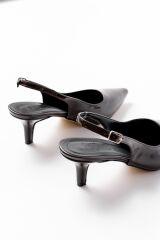 ST-1152 Kahve Rugan Günlük 7 cm Topuklu Kadın Ayakkabı