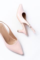 ST-1152 Pembe Rugan Günlük 7 cm Topuklu Kadın Ayakkabı