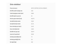 ANA YATAK 0,25 BMW M40 42 43B16 87-05