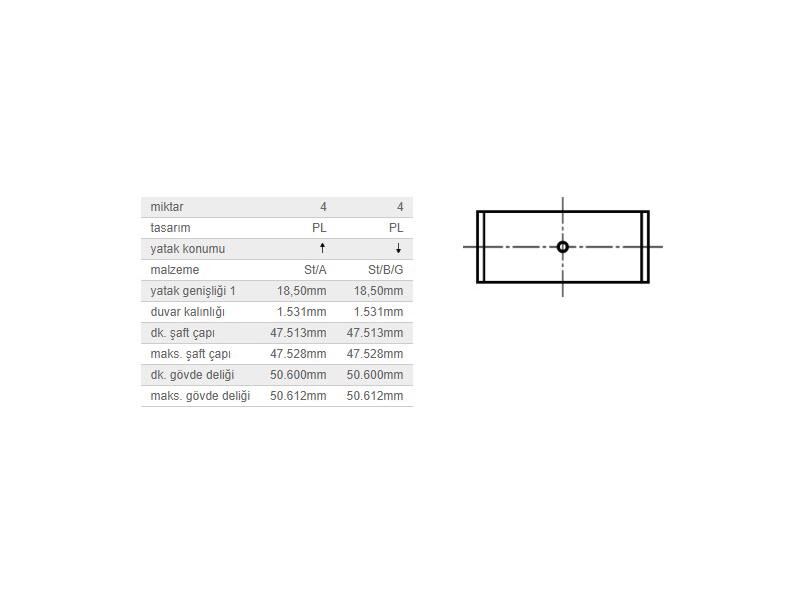 KOL YATAK 0,25 TK. VAG A3 A4 A6 BO1 CAD3 GO4-5 JET3-4 PAS T5 97-