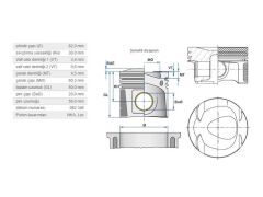 PİSTON 82.00MM  M.BENZ 172 204 207 212 07-