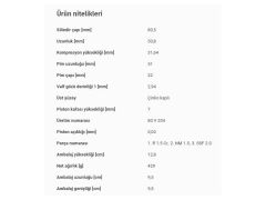 PİSTON 80,50MM BMW E34 36 91-00