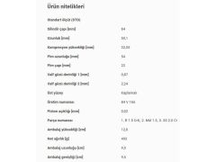 PİSTON 84,00MM BMW E34 36 90-96