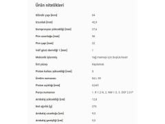 PİSTON 84,00MM BMW M54 00-09
