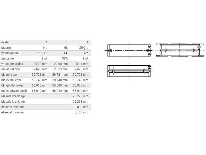 ANA YATAK 0,25 TK. BMW M40 42 43B16 87-05