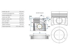 PİSTON 80,00MM VAG A1 A3 CAD3 GO5-6 JET4 PO5 10-