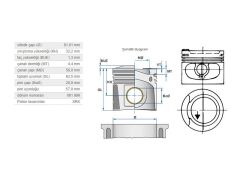 PİSTON 81,01MM VAG 80 100 CAD1 GO1-2-3 PAS PO3 82-