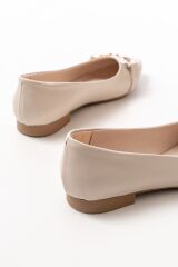 İNF-133 Ten Taşlı Tokalı Günlük Kadın  Babet