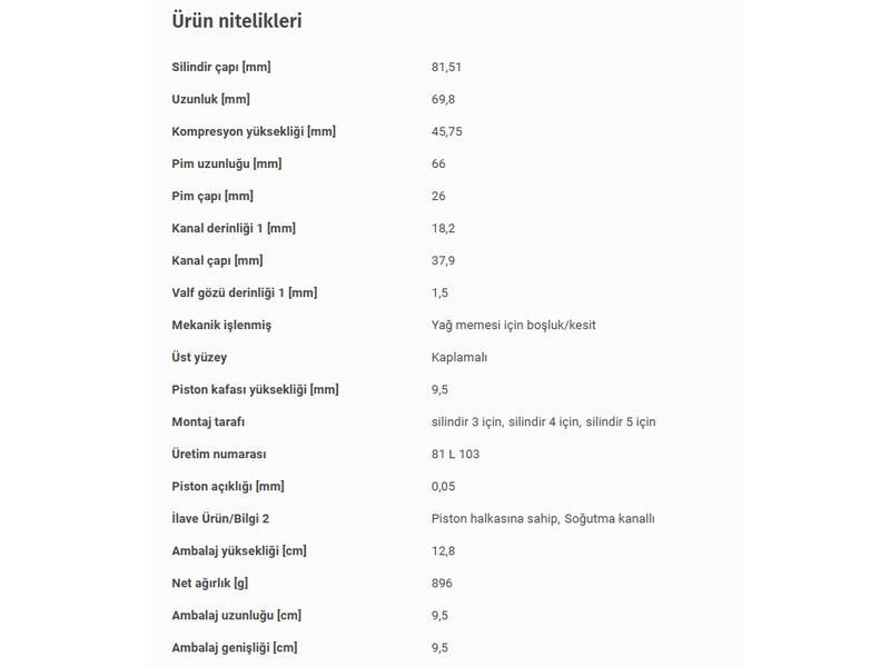 PİSTON 81,51MM VAG T5 03-11