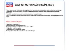 0W20 1LT MOTOR YAĞ SPECİAL TEC V