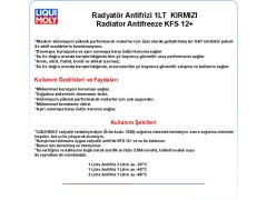 RADYATÖR ANTİFRİZİ KONSANTRE KIRMIZI 1LT  KFS12