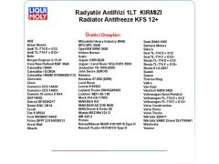 RADYATÖR ANTİFRİZİ KONSANTRE KIRMIZI 1LT  KFS12