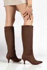 SYT-2025 Kahve Süet Günlük Kadın Çizme