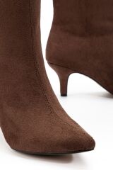 SYT-2025 Kahve Süet Günlük Kadın Çizme