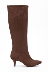 SYT-2025 Kahve Süet Günlük Kadın Çizme
