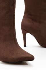 SYT-2004 Kahverengi Süet Günlük Bayan Çizme
