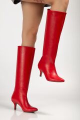 SYT-2025 Kırmızı Cilt Günlük Kadın Çizme