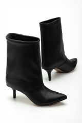 4806 Siyah Cilt Yakalı Günlük Kadın Bot
