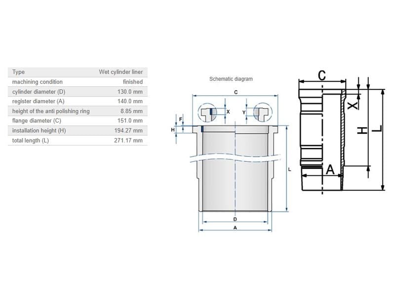 SİLİNDİR GÖMLEĞİ SCANİA 130.00MM DC13 EURO6